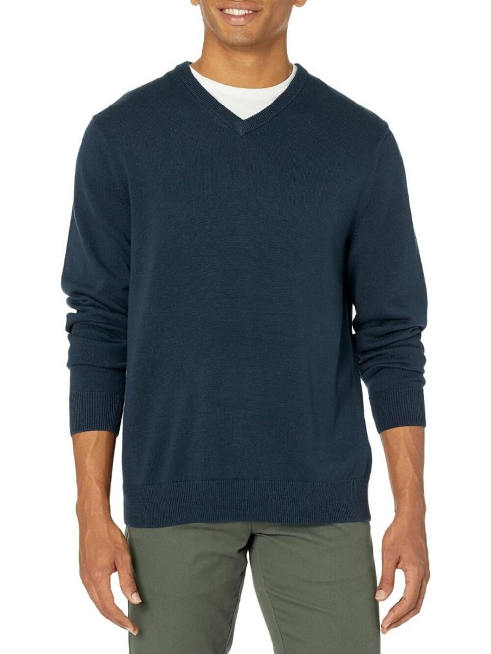 Men's Regular Fit Cotton V-Neck Pullover Sweater - Big & Tall Options Available